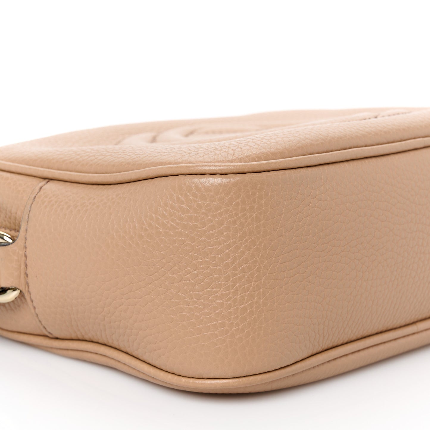 Pebbled Calfskin Small Soho Disco Bag Rose Beige