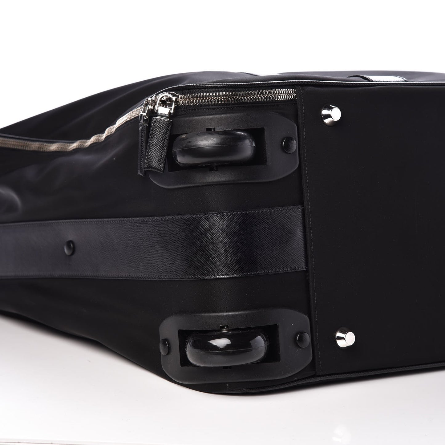 Tessuto Nylon Saffiano Suitcase Black