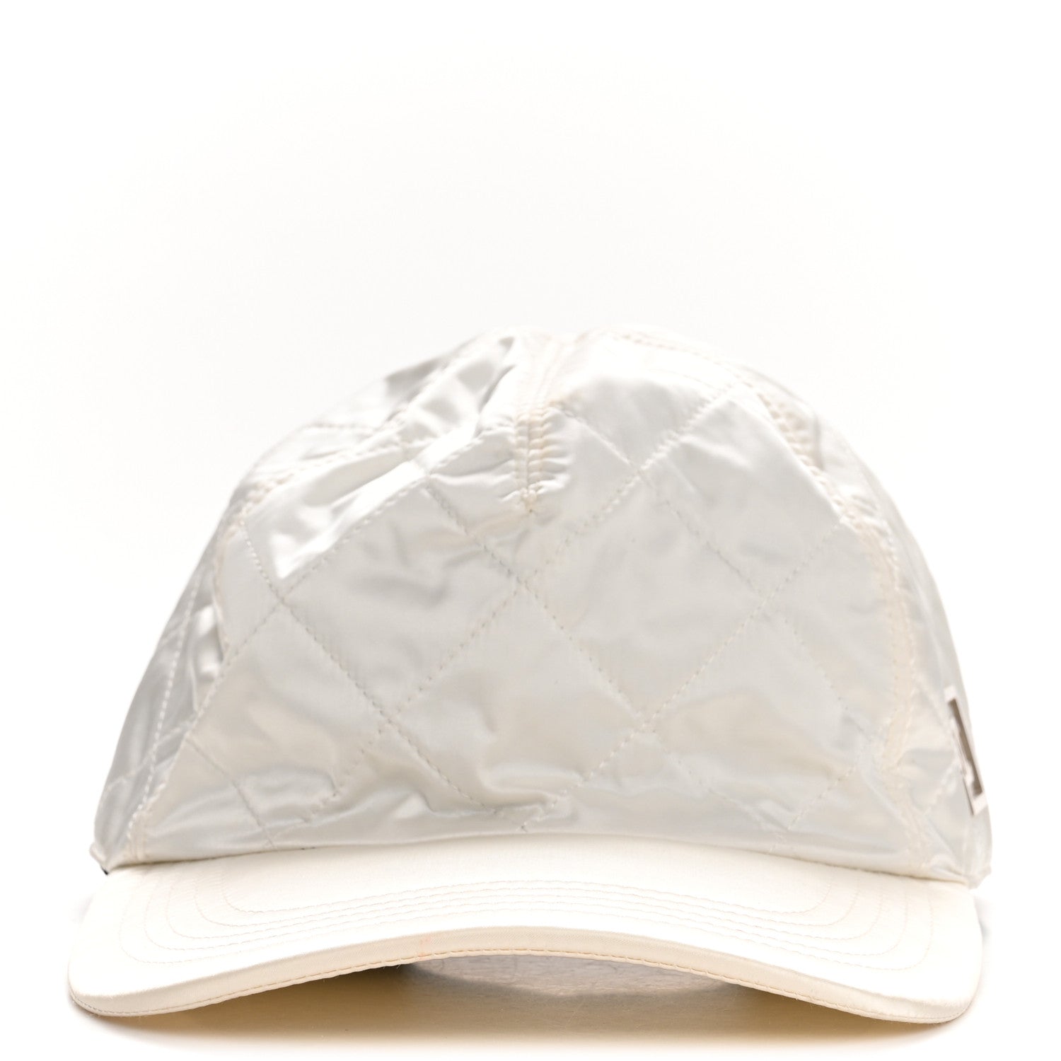 Chanel Nylon Quilted Cap Hat M White 6 of 18