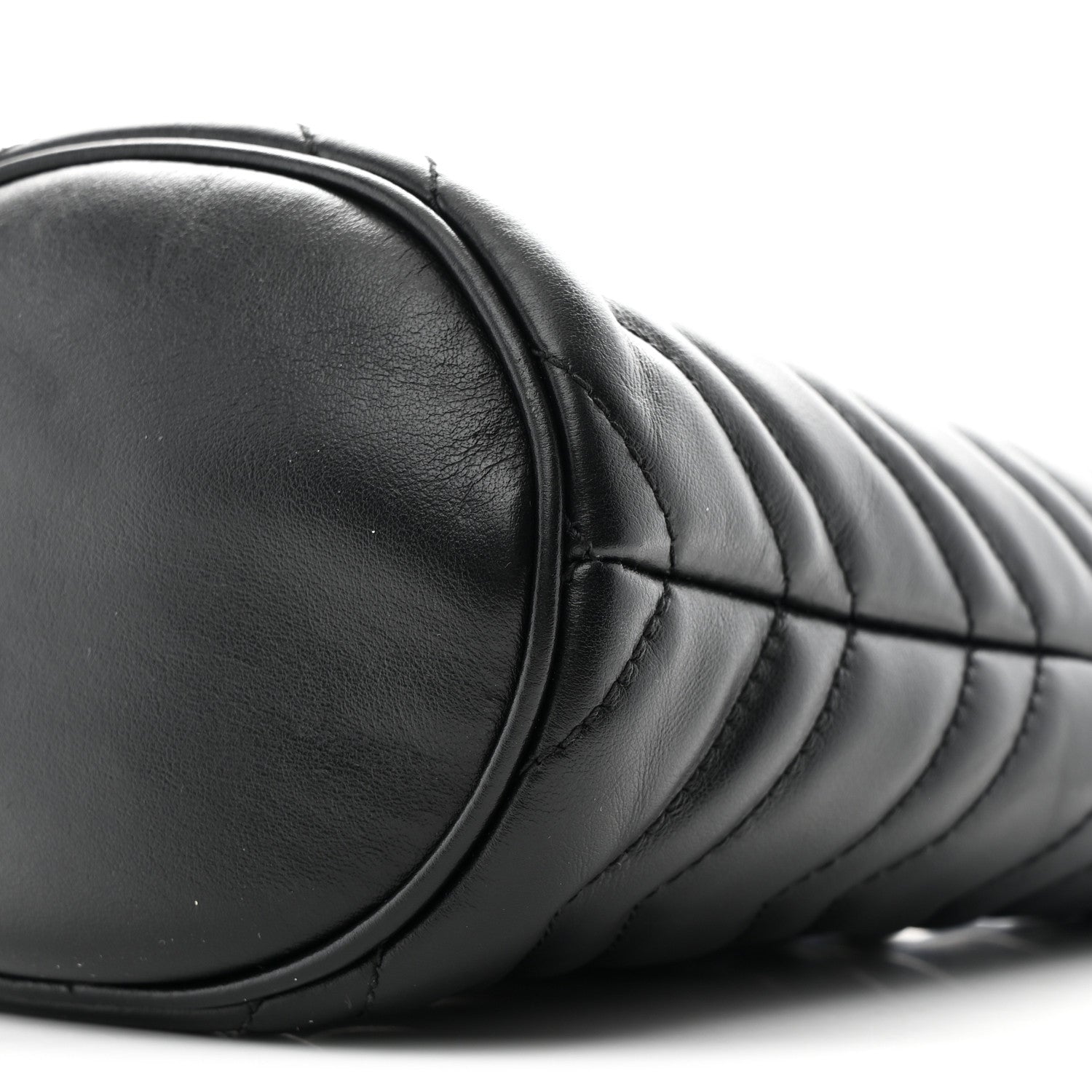 Gucci Calfskin Matelasse Mini GG Marmont 2.0 Bucket Bag Black 10 of 11