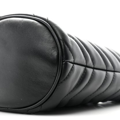 Gucci Calfskin Matelasse Mini GG Marmont 2.0 Bucket Bag Black 10 of 11