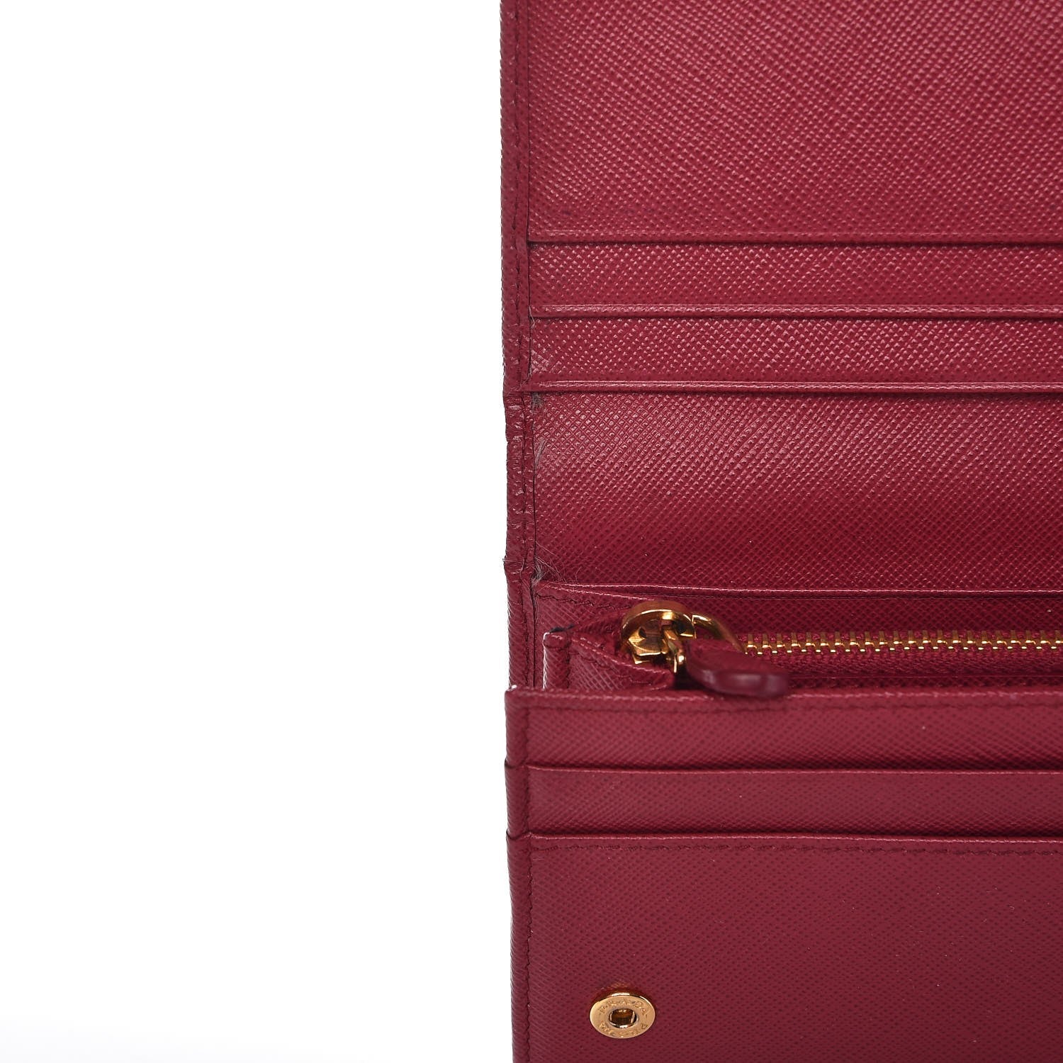 Prada Saffiano Metal Wallet Ibisco 8 of 19