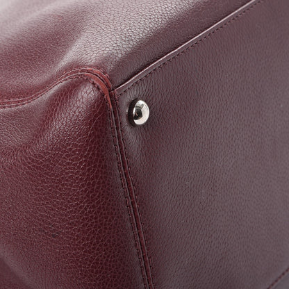 Chanel Calfskin Cerf Executive Shopper Tote Burgundy 11 of 12
