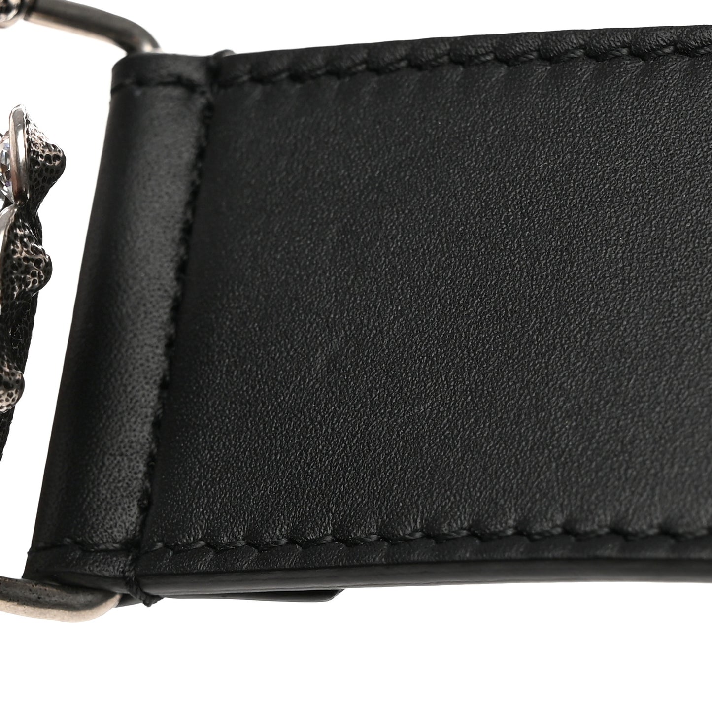 Calfskin Crystal Double G 40mm Belt 90 36 Black