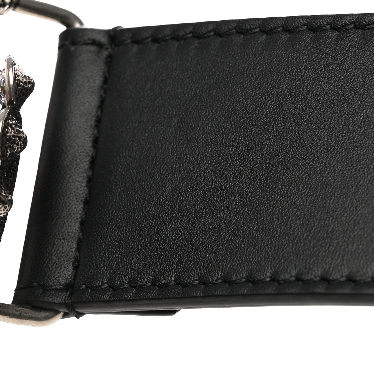 Gucci Calfskin Crystal Double G 40mm Belt 90 36 Black 6 of 9