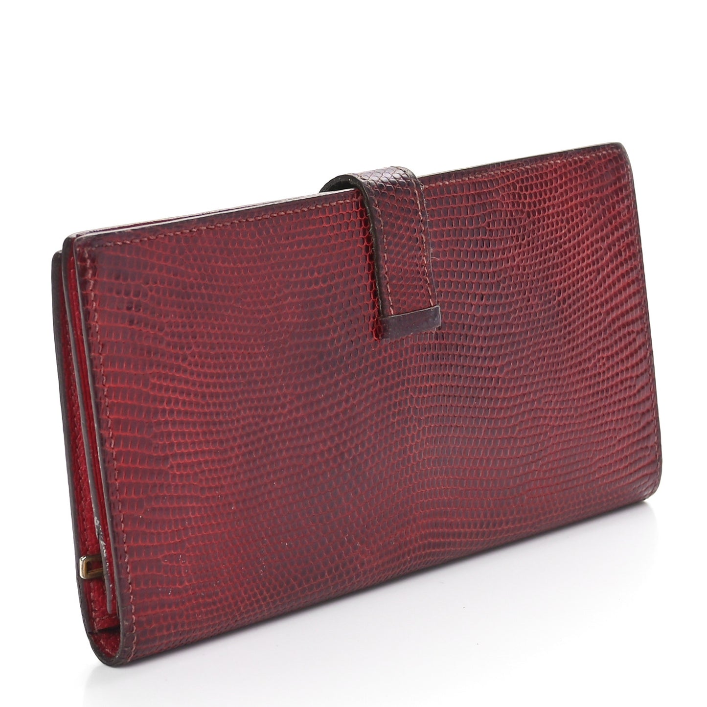 Lizard Bearn Gusset Wallet Rubis