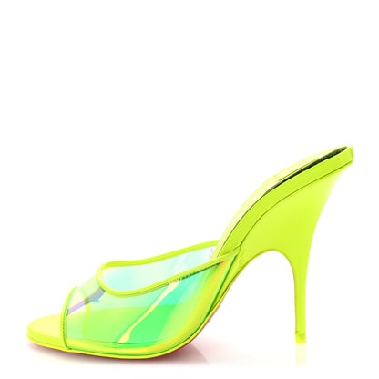 Christian Louboutin PVC Just Arch 100 Slide Sandals 37 Neon Yellow 1 of 9