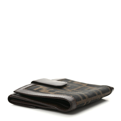 Fendi Zucca Calfskin Compact Wallet Tobacco 4 of 7