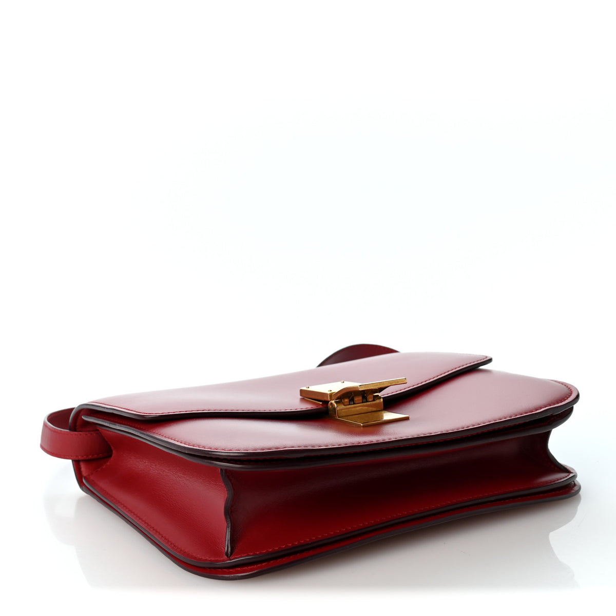 Celine Box Calfskin Medium Classic Box Flap Bag Red 3 of 9