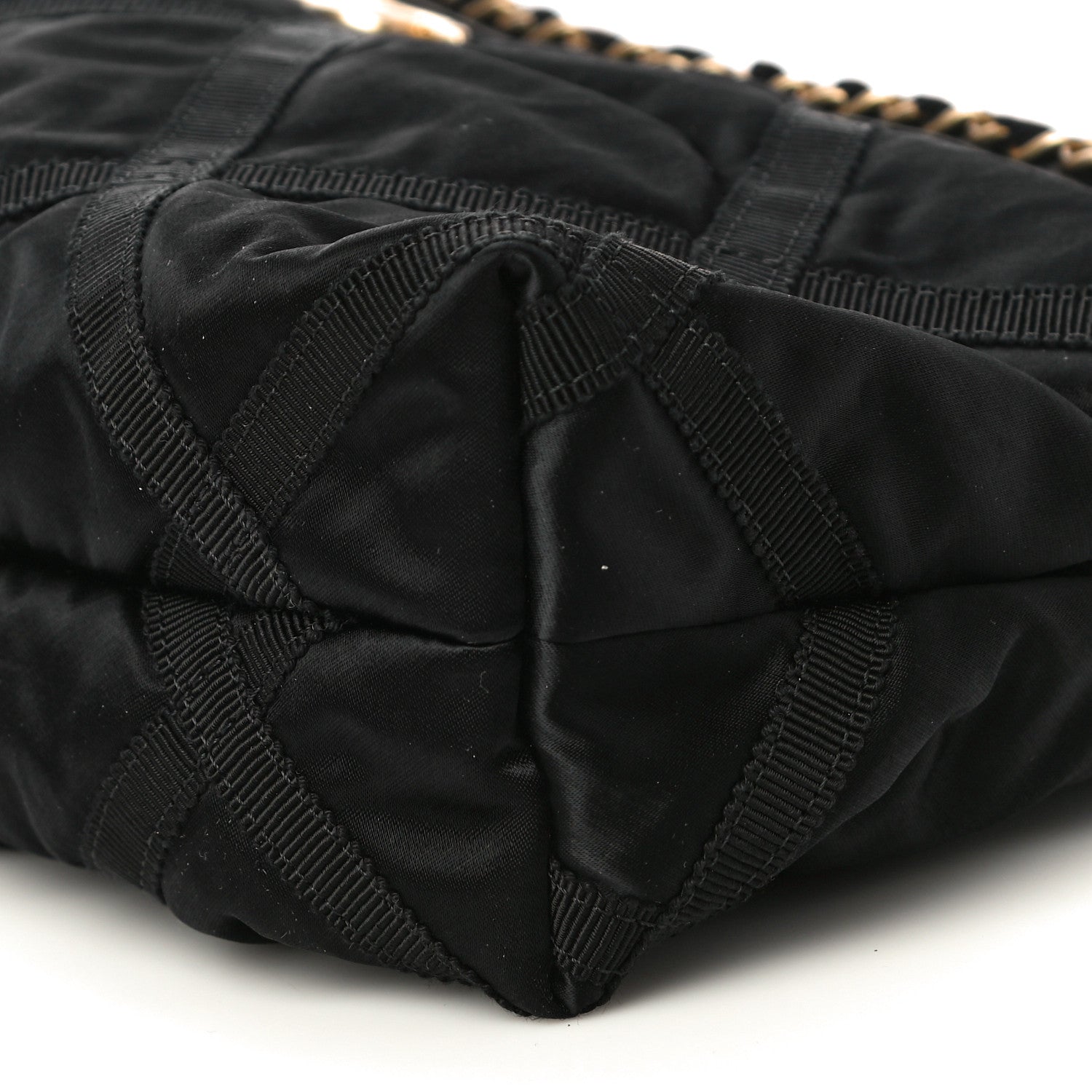 Chanel Nylon Grosgrain Large Lifestyle Pouch With Foldable Tote Black 11 of 12