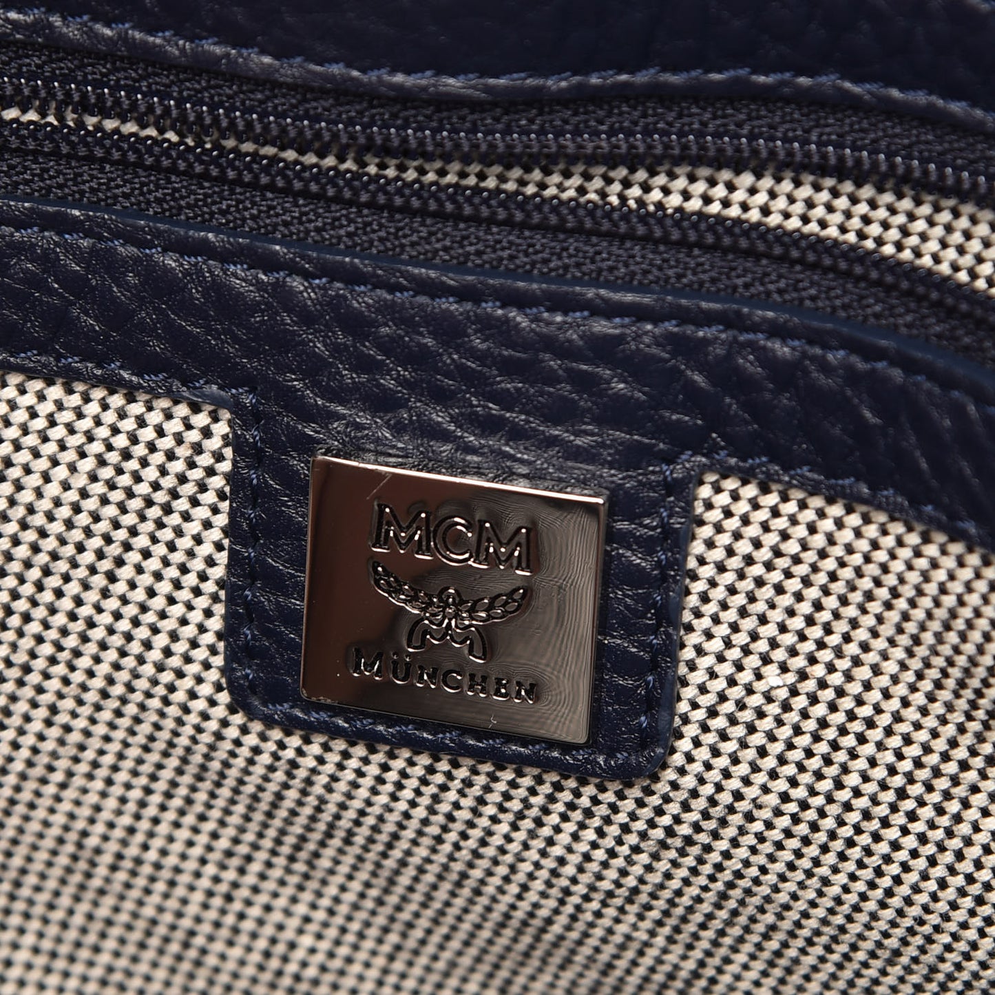 Snakeskin Embossed Visetos Studded Medium Stark Backpack Blue