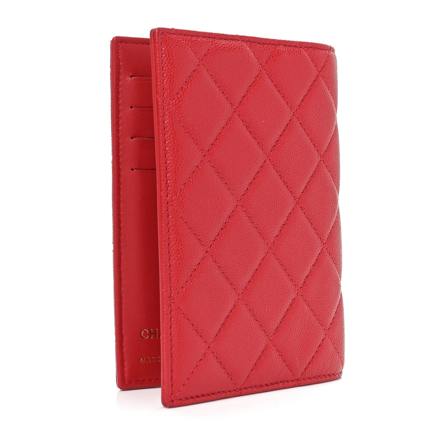 Chanel Caviar Quilted Passport Holder Red 1775798 – FASHIONPHILE