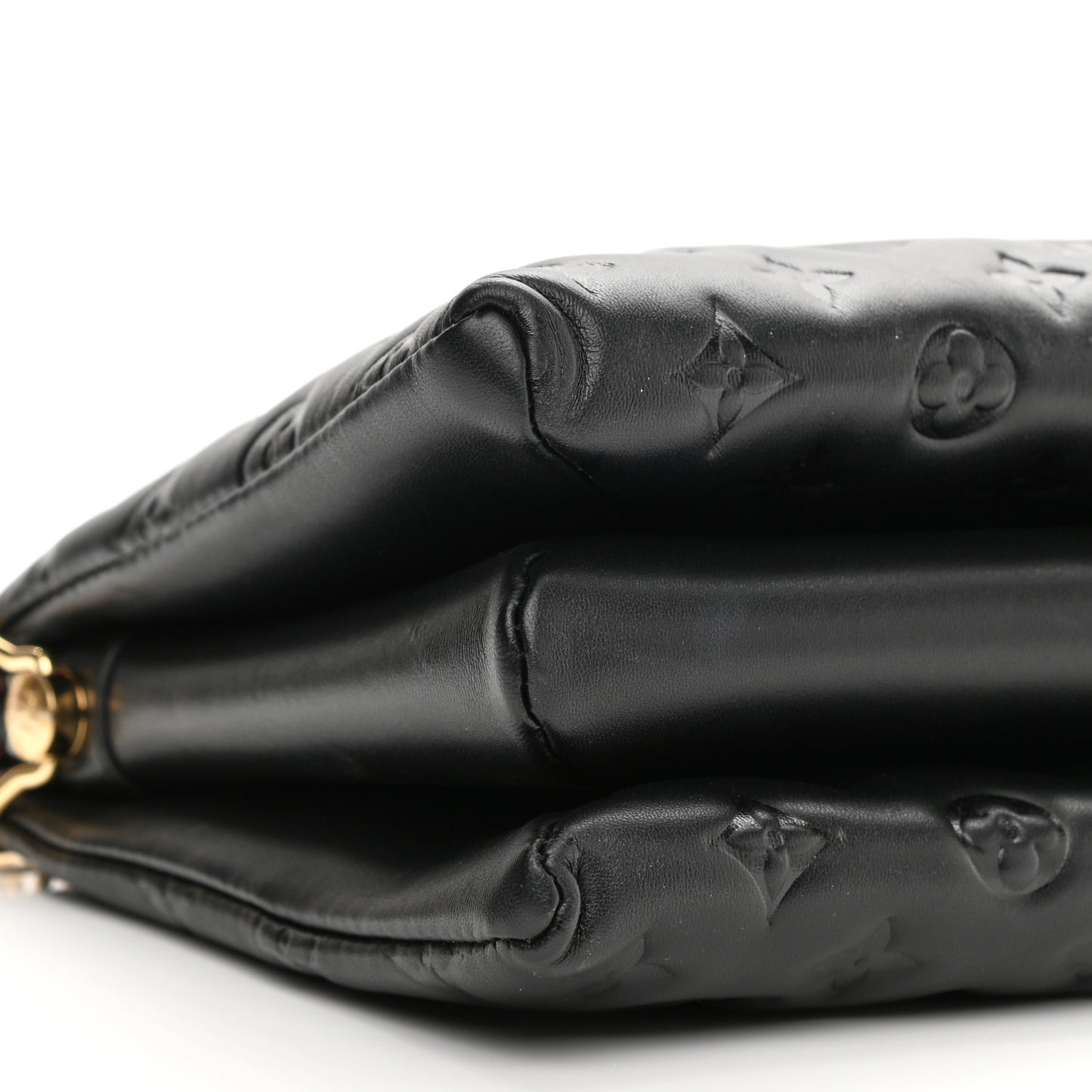 Lambskin Embossed Monogram Coussin PM Black