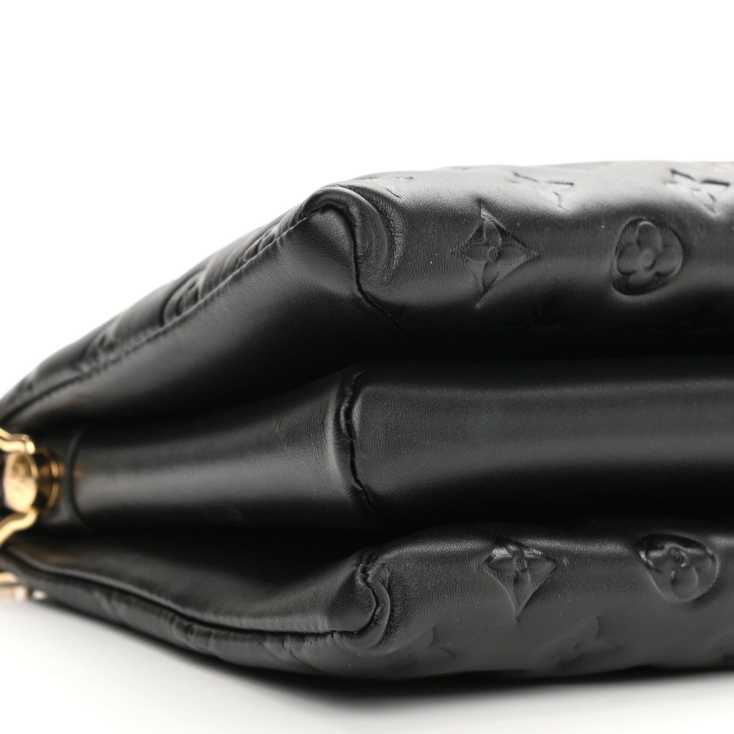 Louis Vuitton Lambskin Embossed Monogram Coussin PM Black 8 of 9
