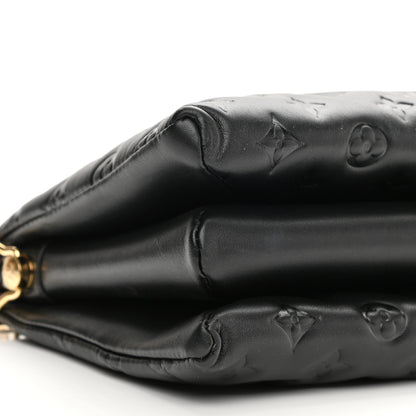Louis Vuitton Lambskin Embossed Monogram Coussin PM Black 8 of 9