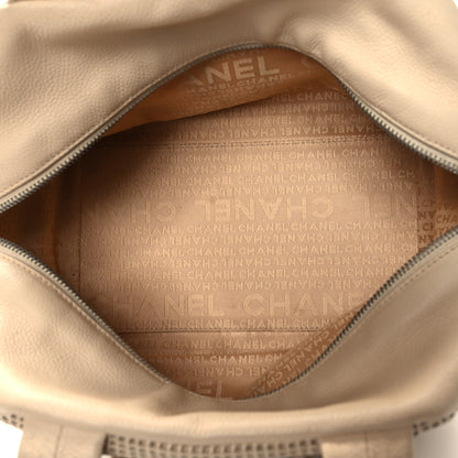 Chanel Caviar Perforated Bowler Beige 5 of 14