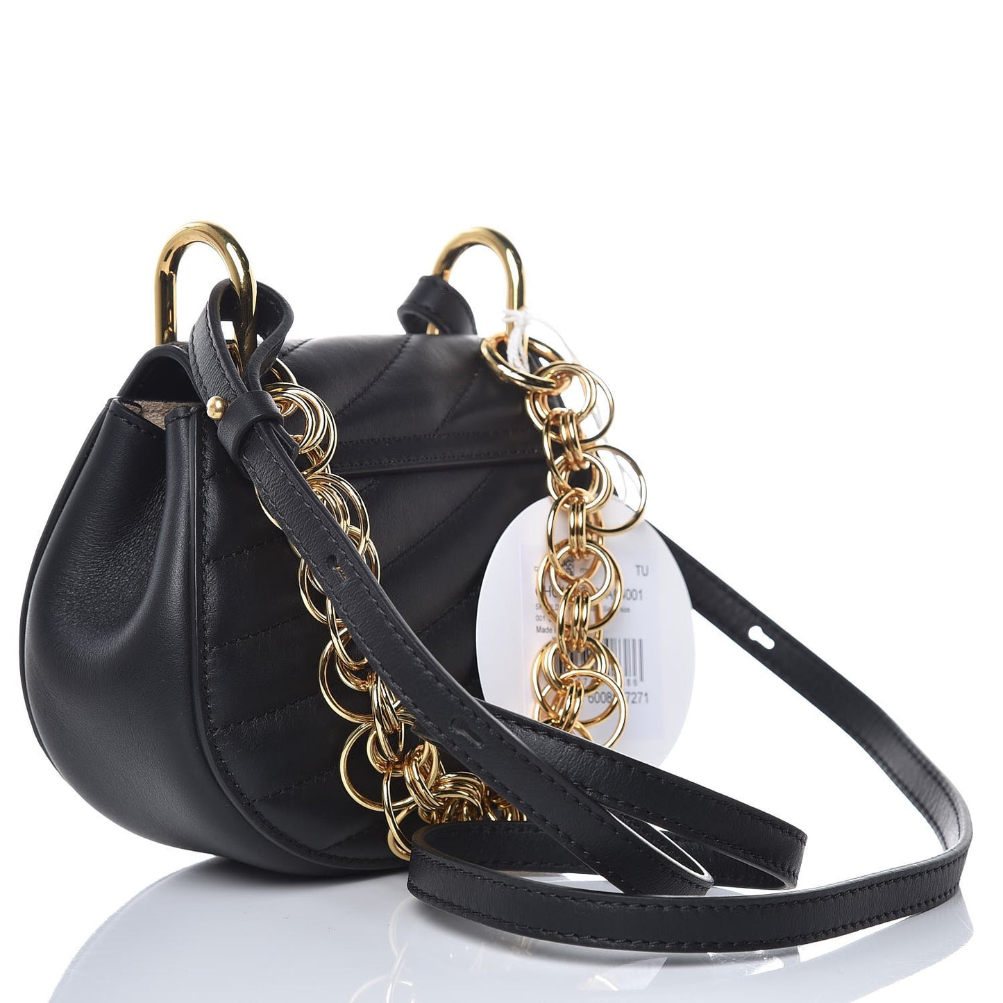 Calfskin Quilted Nano Drew Bijou Shoulder Bag Black