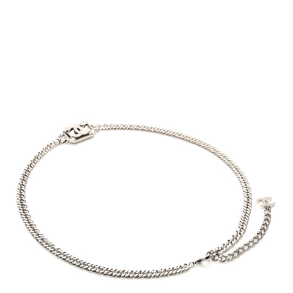 Chanel Metal Crystal CC Vendome Chain Belt 75 Silver 2 of 5