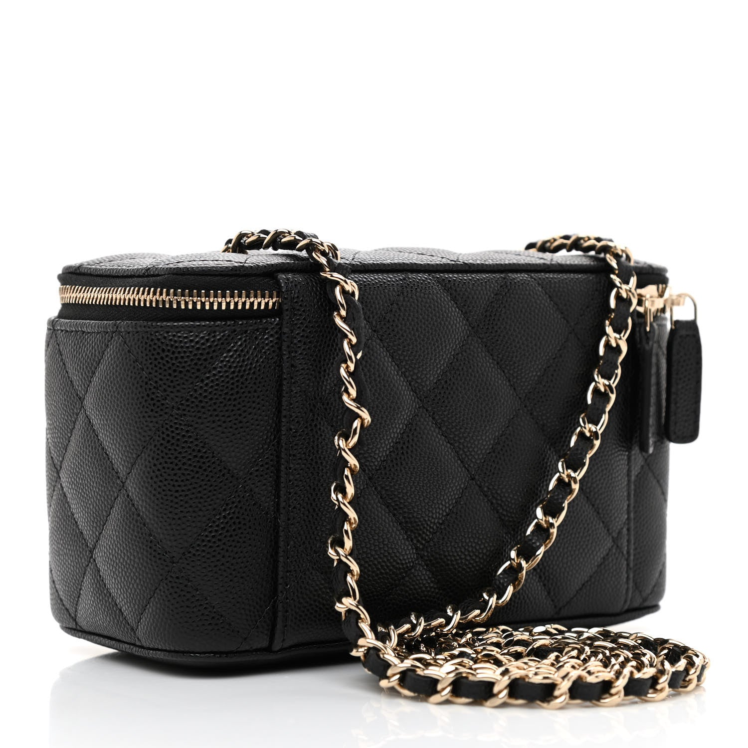 Chanel Caviar Quilted Small Vanity Case With Chain Black 3 of 11