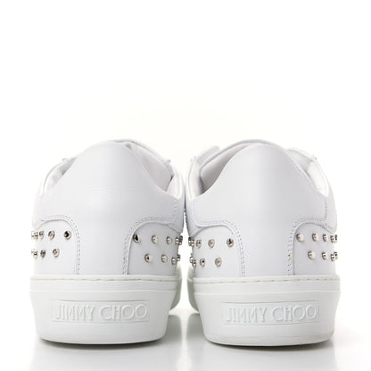 Jimmy Choo Calfskin Studded Mens Ace Sneakers 45 White Silver 7 of 10