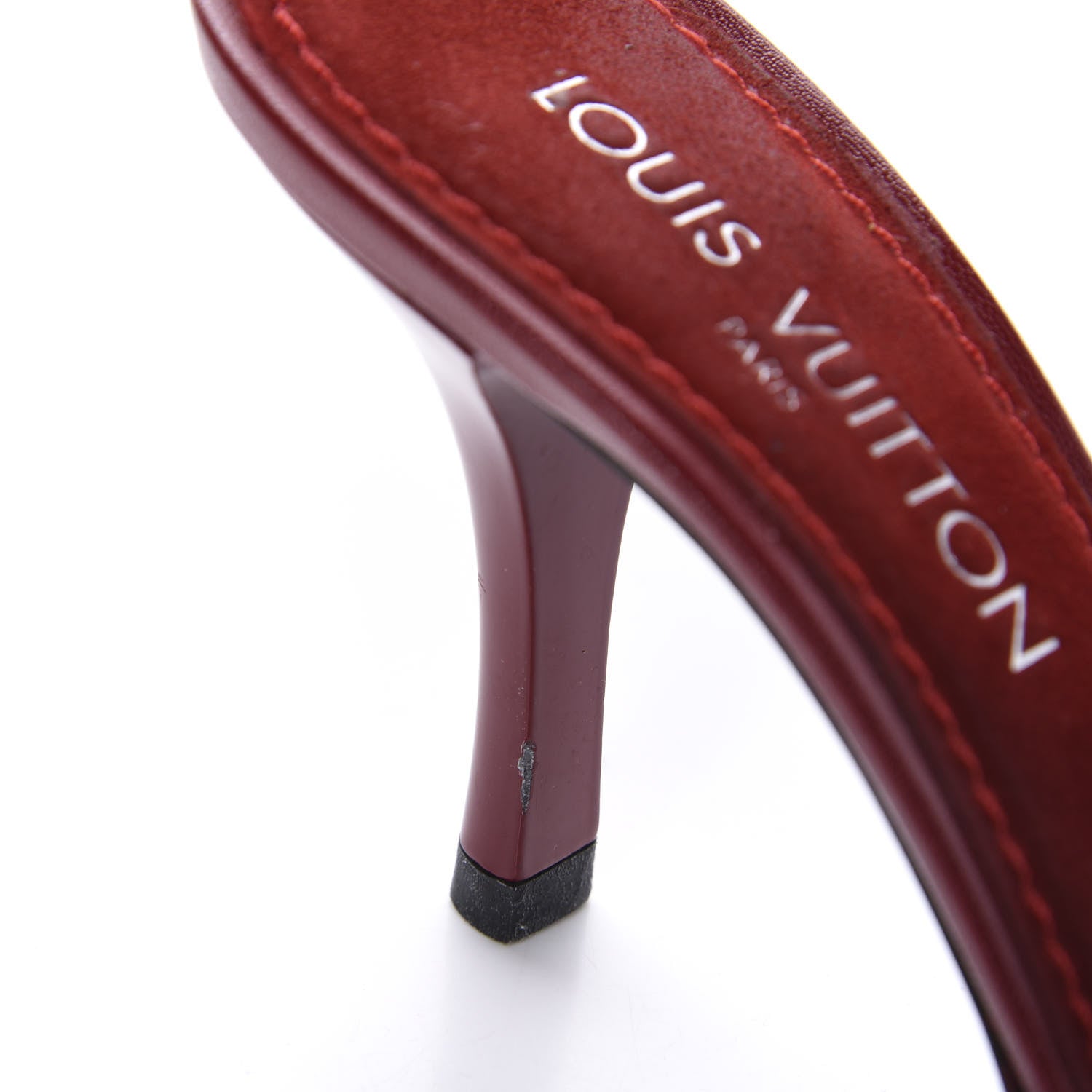 Louis Vuitton Satin Monogram Bow Mules 37 Marron 15 of 16