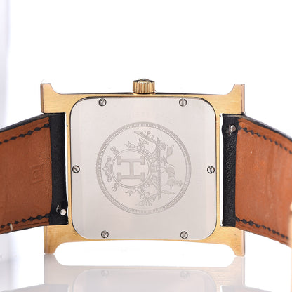 Hermes Stainless Steel Epsom 30.5mm Heure H Hour Quartz Watch Noir 5 of 9