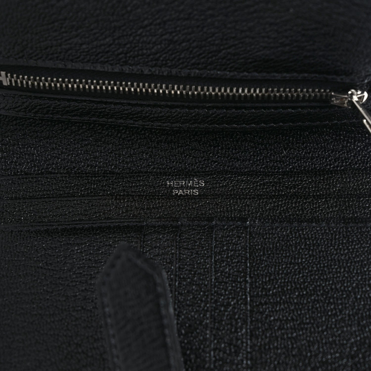 Hermes Chevre Mysore Bearn Compact Wallet Black 6 of 7