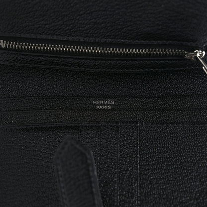 Hermes Chevre Mysore Bearn Compact Wallet Black 6 of 7