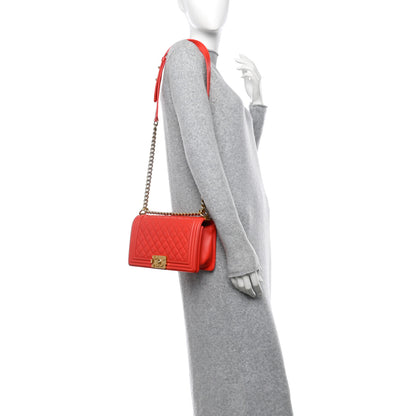 Chanel Lambskin Quilted Medium Boy Flap Red 2 of 13