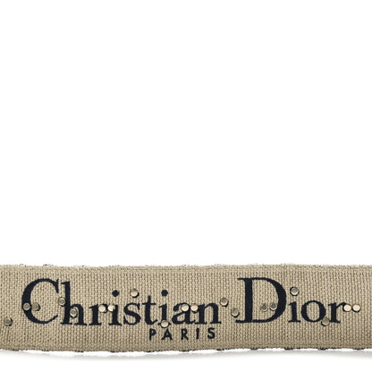 Christian Dior Oblique Studded Shoulder Strap Blue 3 of 4