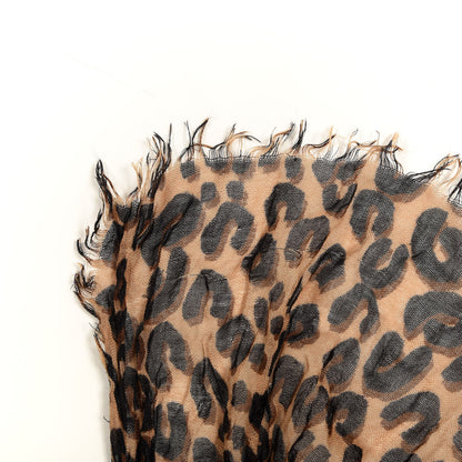 Louis Vuitton Cashmere Silk Leopard Etole Stole Marron 5 of 5