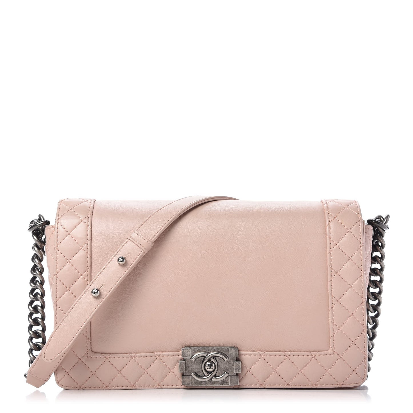 Calfskin New Medium Boy Reverso Flap Light Pink