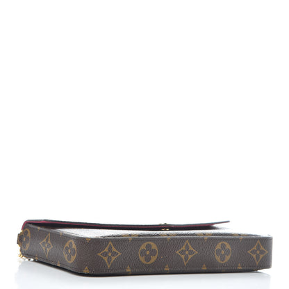 Louis Vuitton Monogram Pochette Felicie Chain Wallet Fuchsia 1 of 12