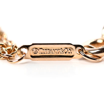 Tiffany 18K Rose Gold Diamond Atlas Bar Pierced Bracelet 4 of 5