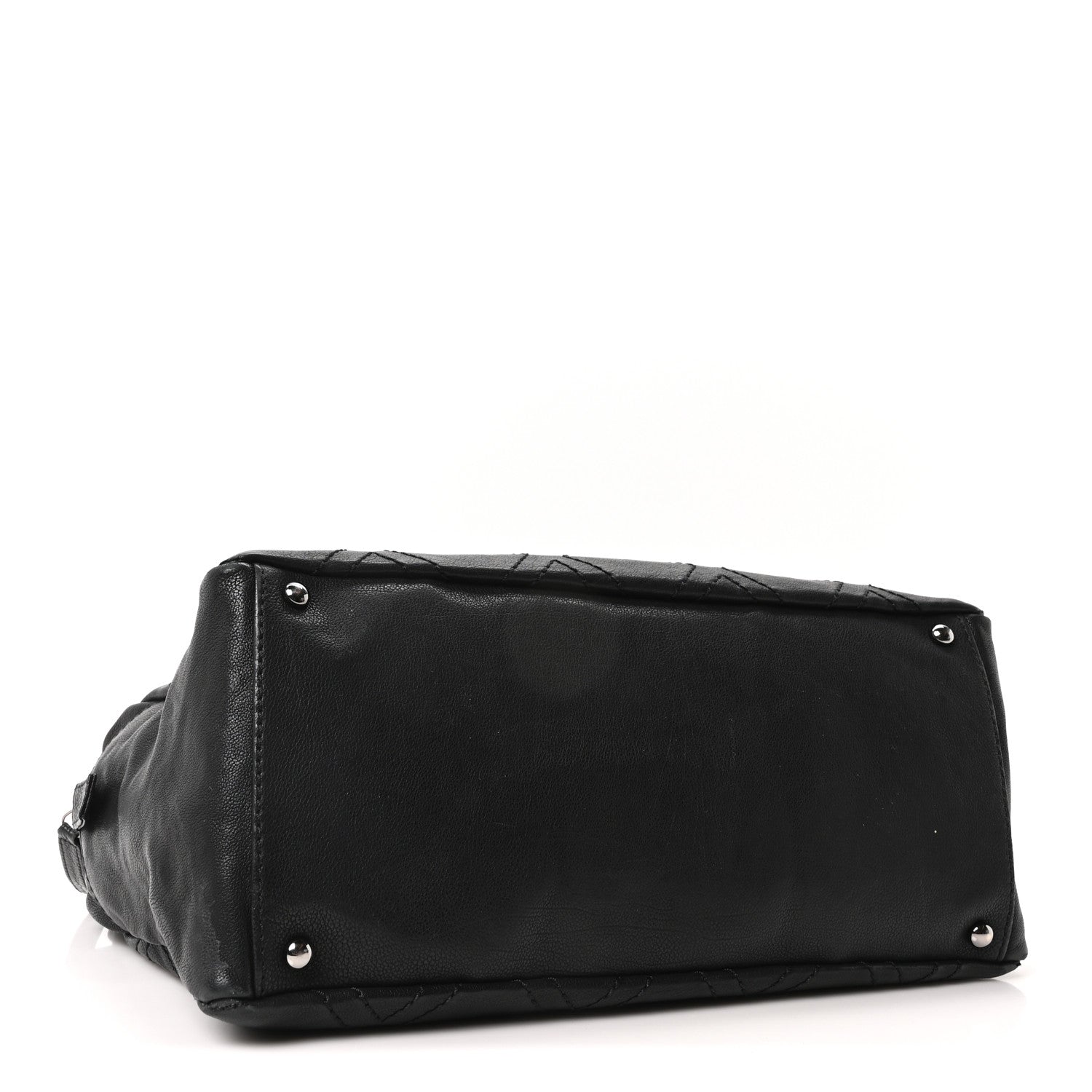 Chanel Calfskin Large Diamond Stitch Tote Black 4 of 10