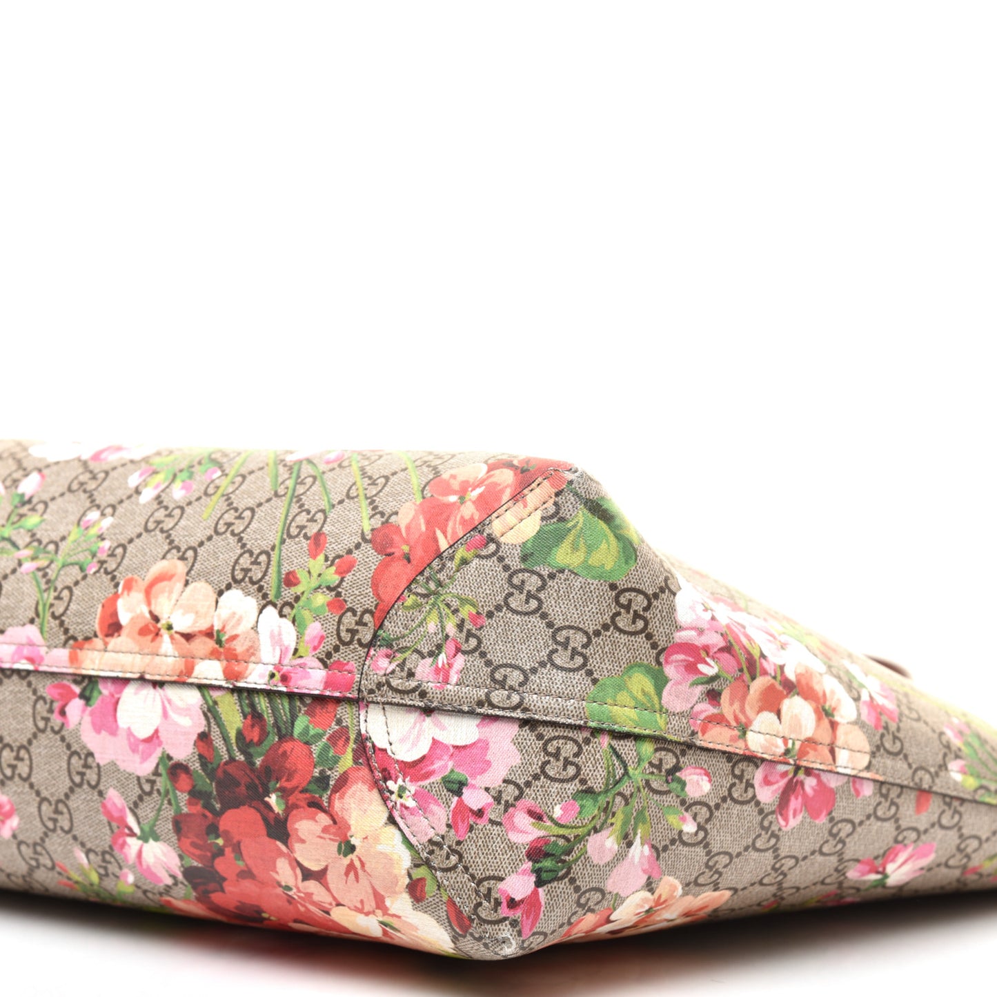 GG Supreme Monogram Blooms Medium Reversible Tote Beige Multicolor Dry Rose