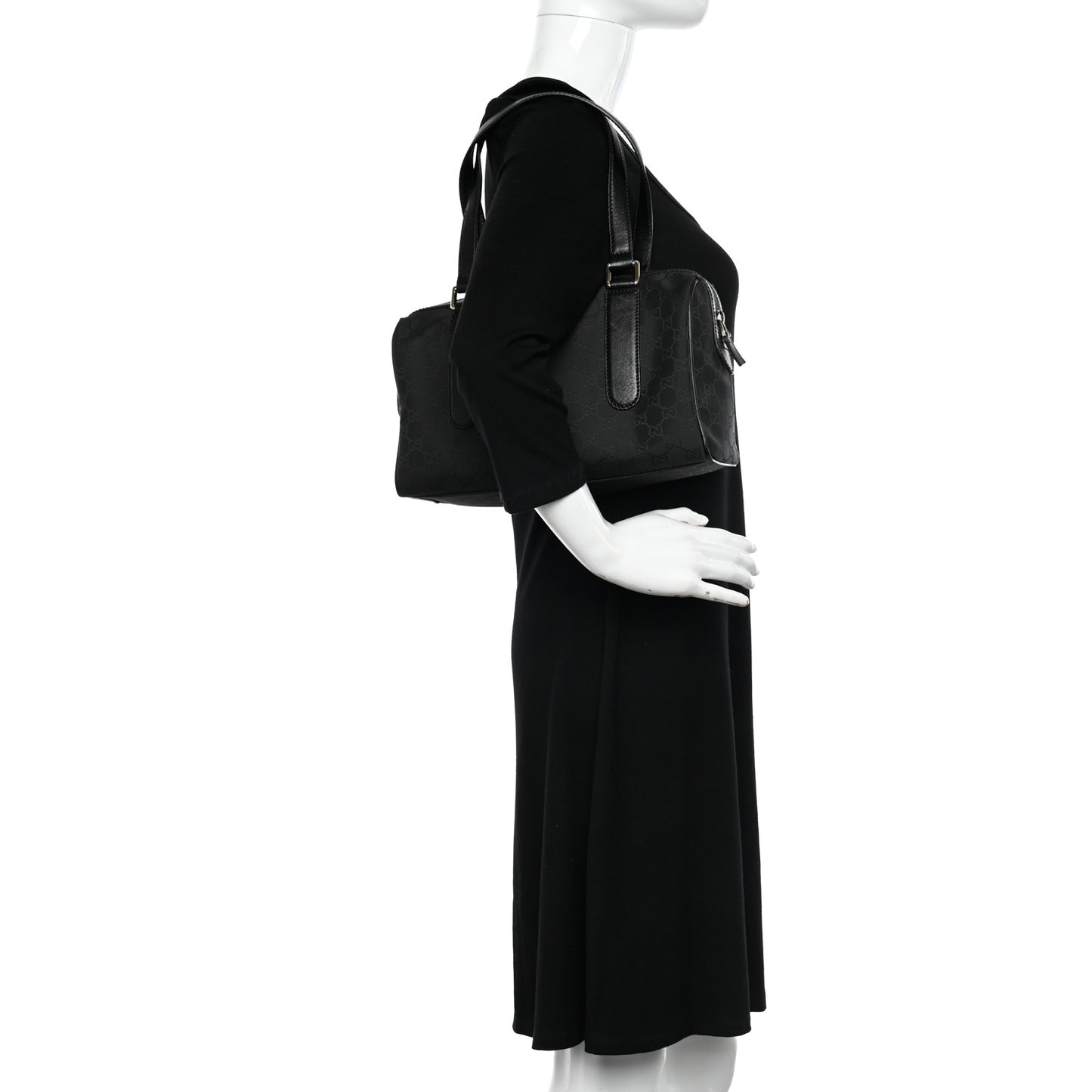 Nylon Monogram Small Boston Black