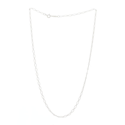 Tiffany 18K White Gold Oval Link Chain Necklace 2 of 6