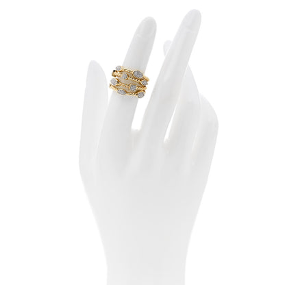 David Yurman 18K Yellow Gold Diamond Four-Row Confetti Ring 49 5 2 of 4
