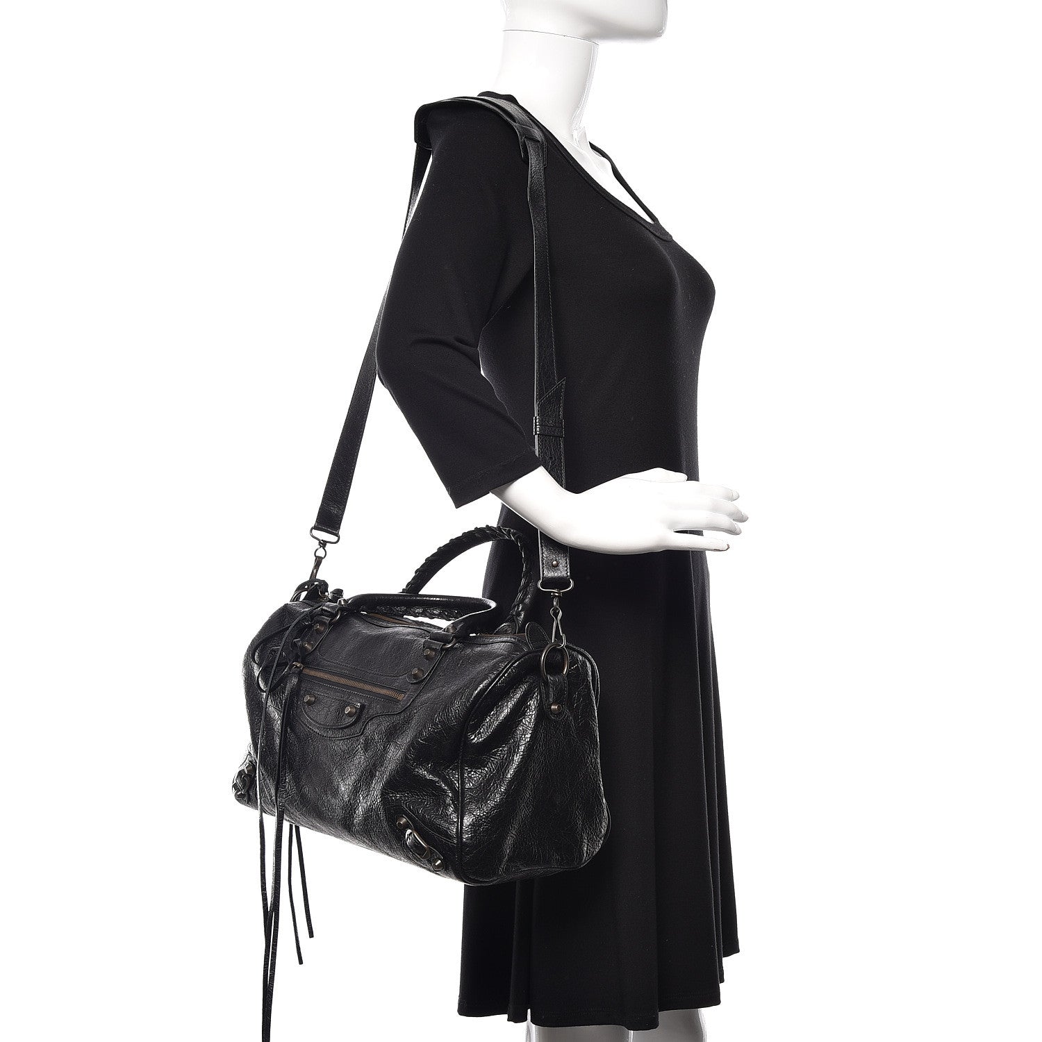 Balenciaga Agneau Classic Hardware Boston Black 2 of 10