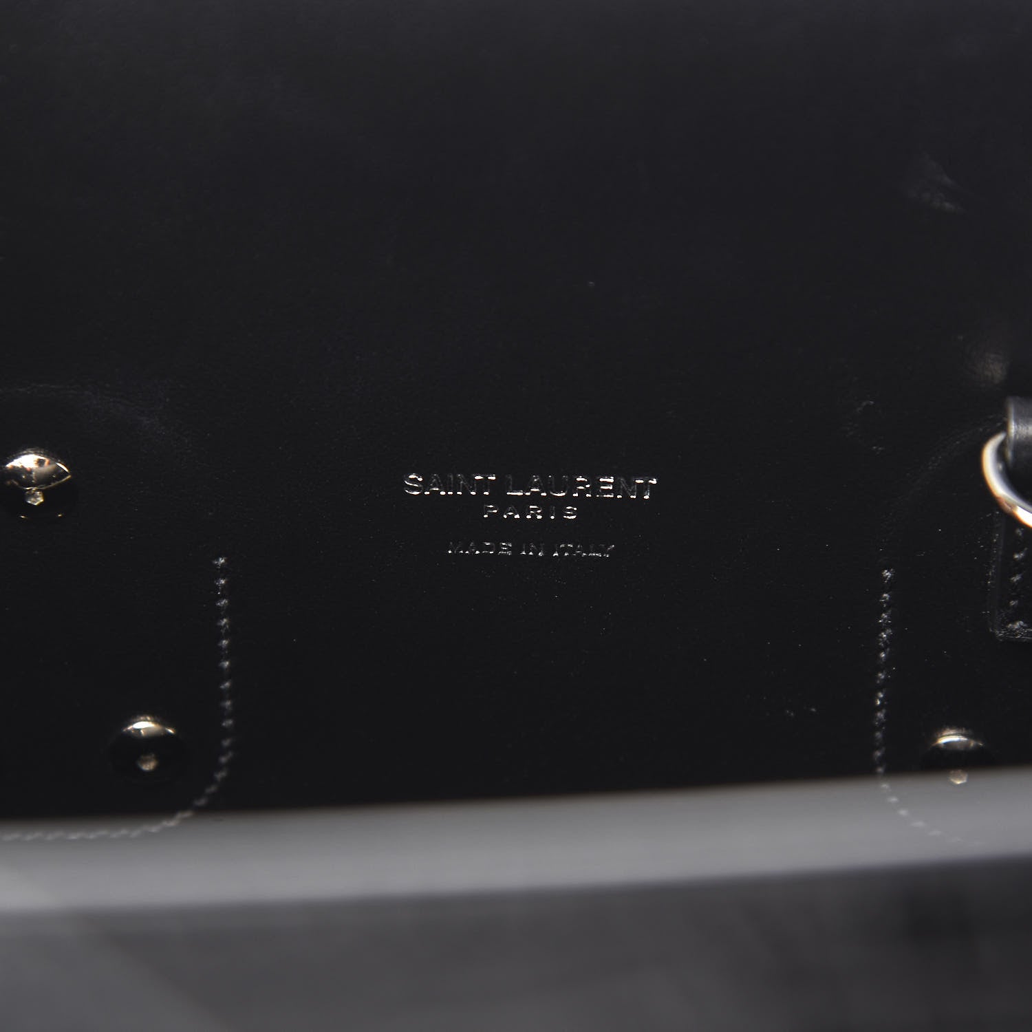 Saint Laurent Calfskin Crocodile Embossed Small Sac de Jour Black 5 of 8