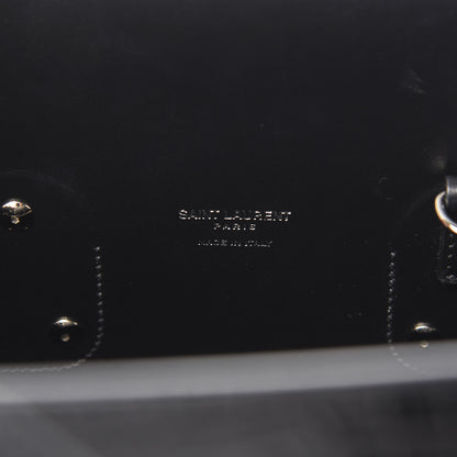 Saint Laurent Calfskin Crocodile Embossed Small Sac de Jour Black 5 of 8