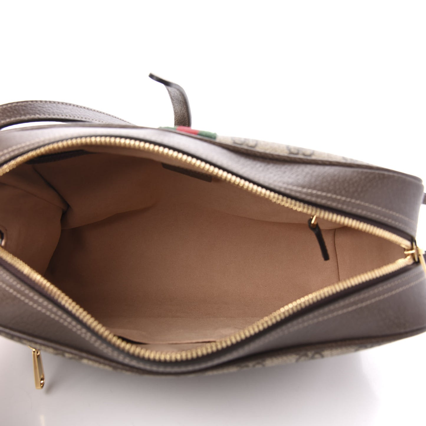 GG Supreme Monogram Web Small Ophidia Shoulder Bag Brown
