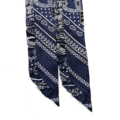 Hermes Eperon d'Or Bandana Ruffle Twilly Marine Fonce Black White 3 of 3