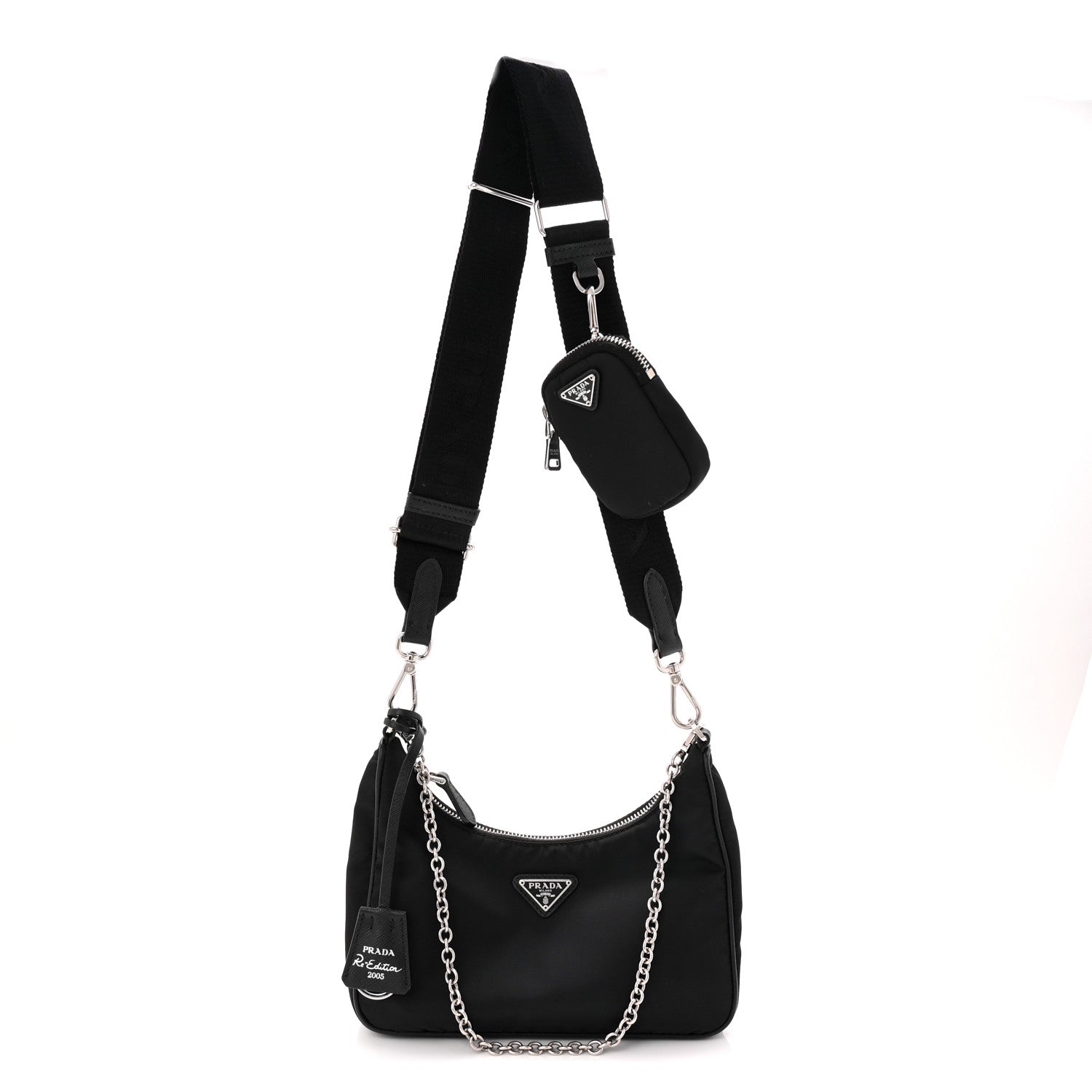 Prada Re-Nylon Saffiano Re-Edition 2005 Shoulder Bag Black 1 of 11