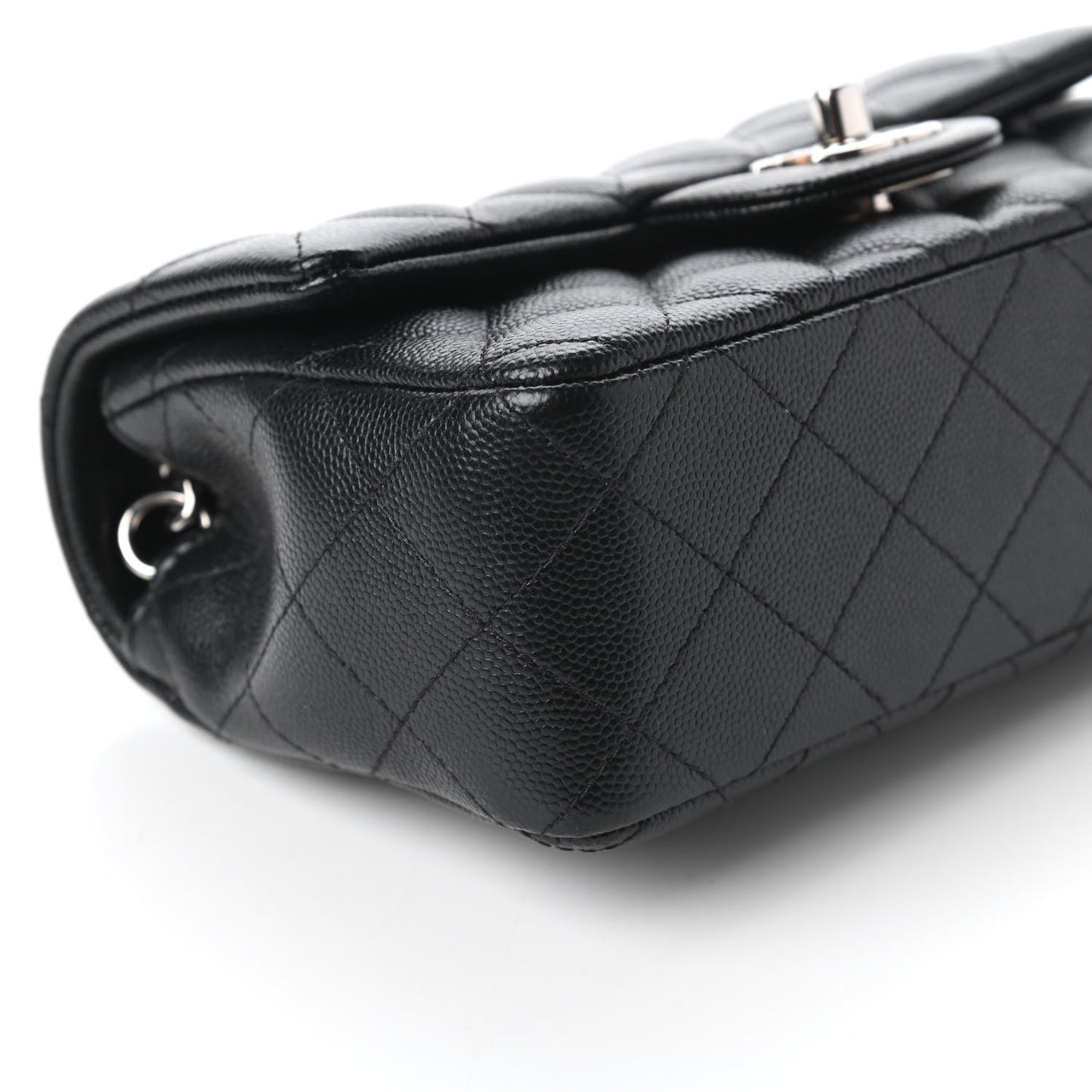 Caviar Quilted Mini Rectangular Flap Black