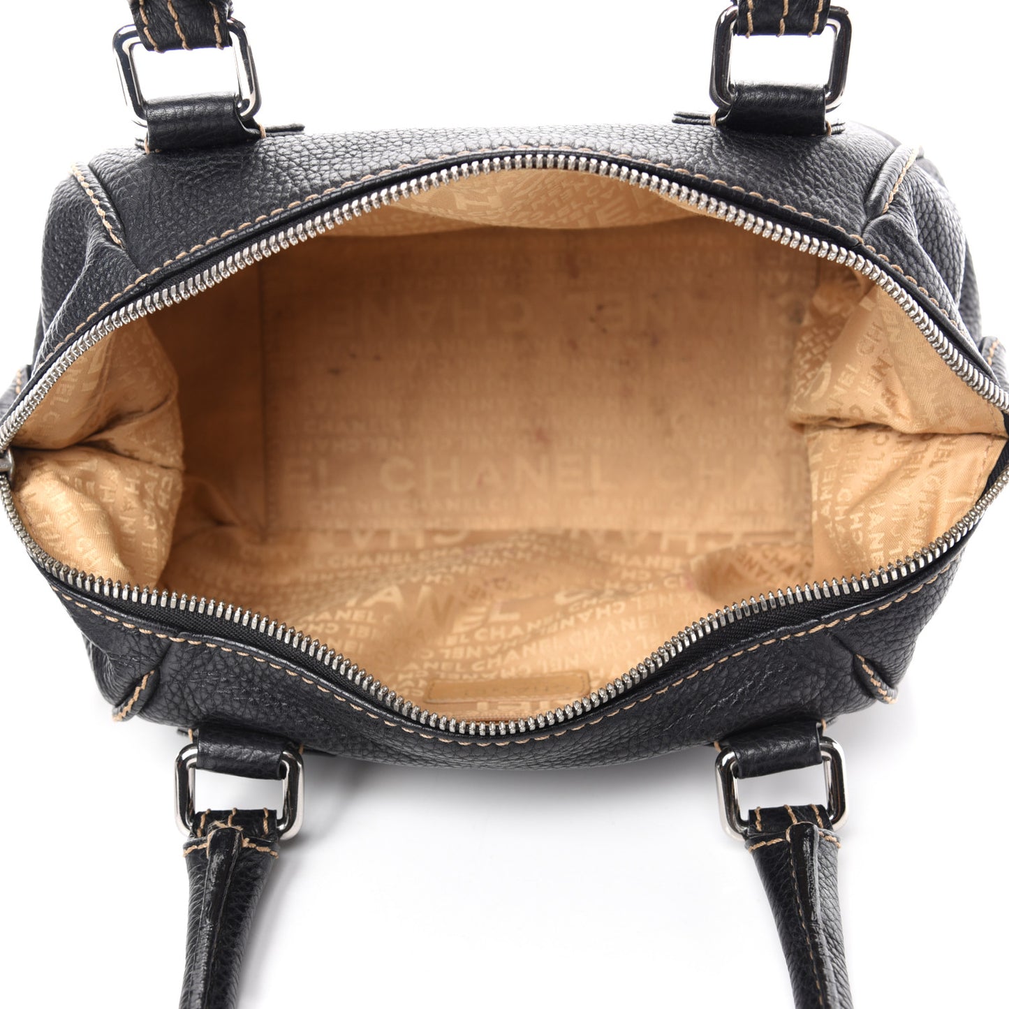 Calfskin Large Tassel Bowler Black