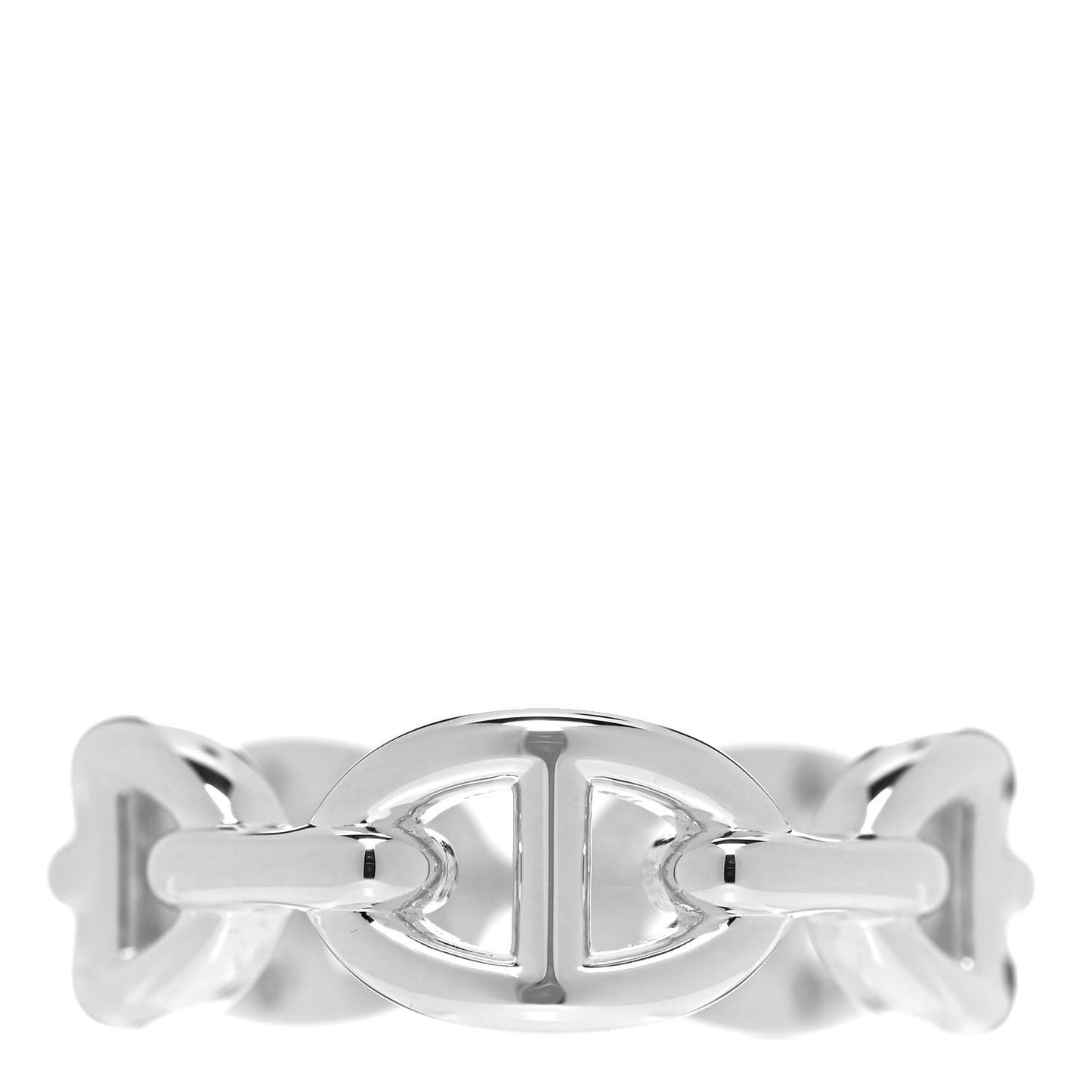 Sterling Silver PM Chaine d'Ancre Enchainee Band Ring 52 6