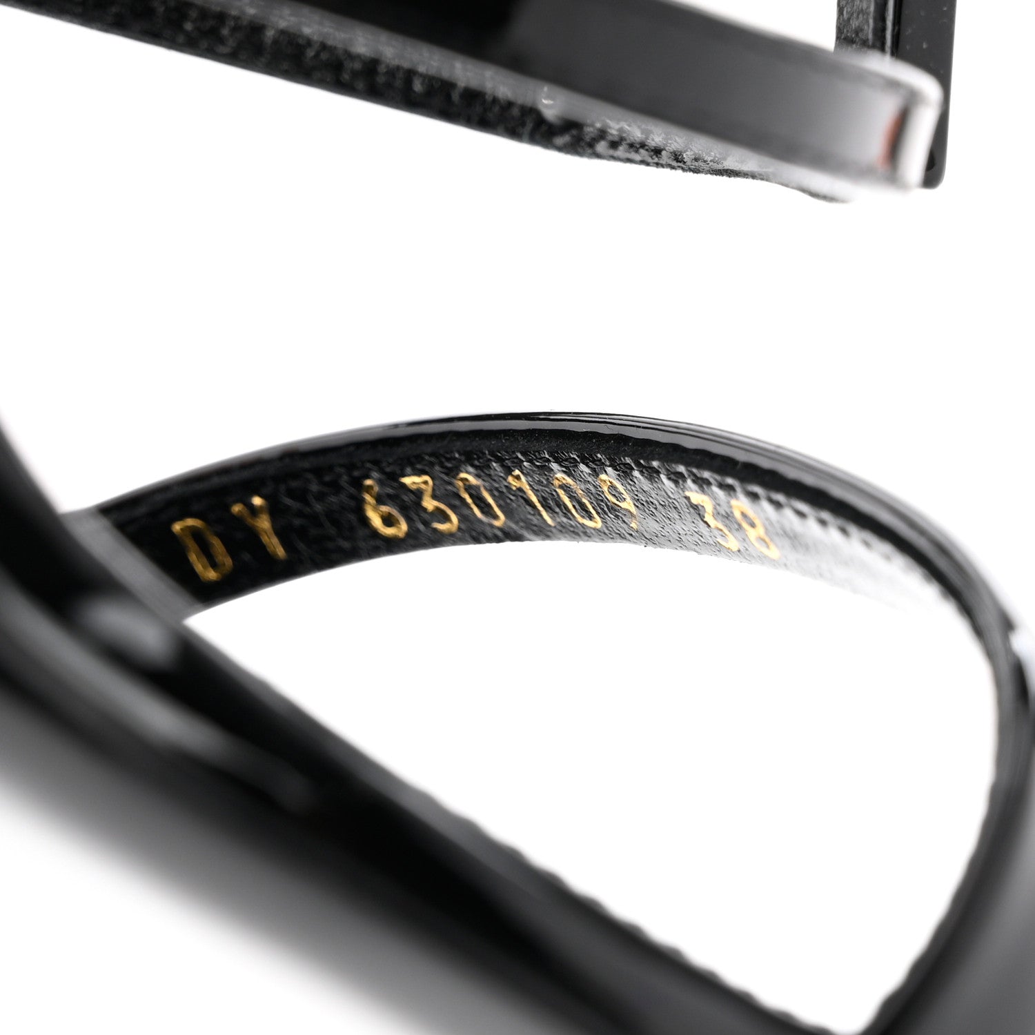 Saint Laurent Patent Cassandra 100 Sandals 38 Black 6 of 9
