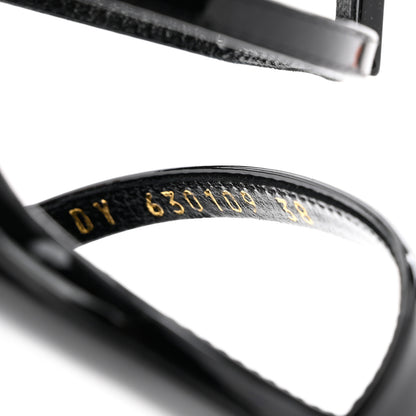 Saint Laurent Patent Cassandra 100 Sandals 38 Black 6 of 9